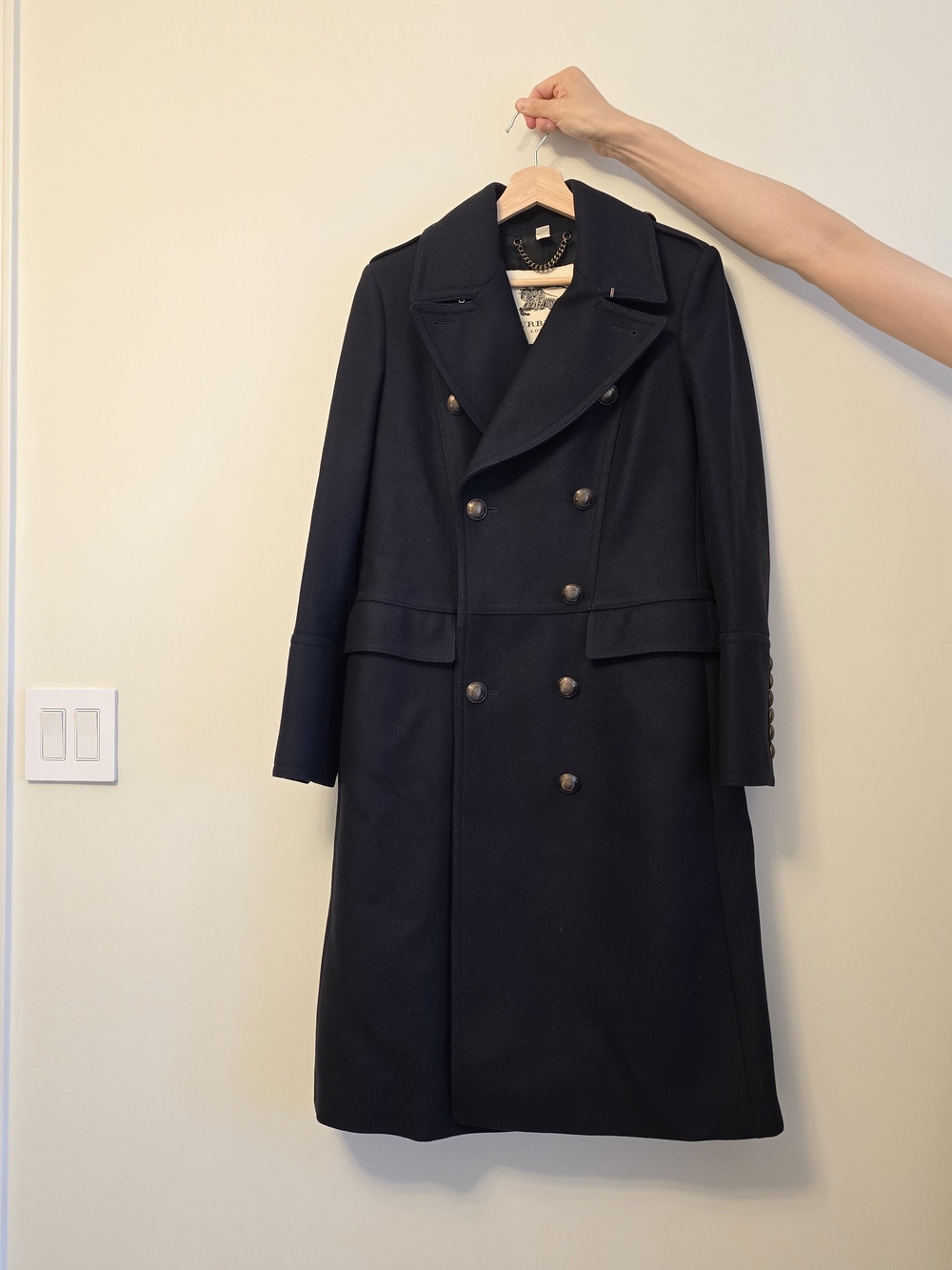 Burberry london womens us size 8 wool cashmere coat like new